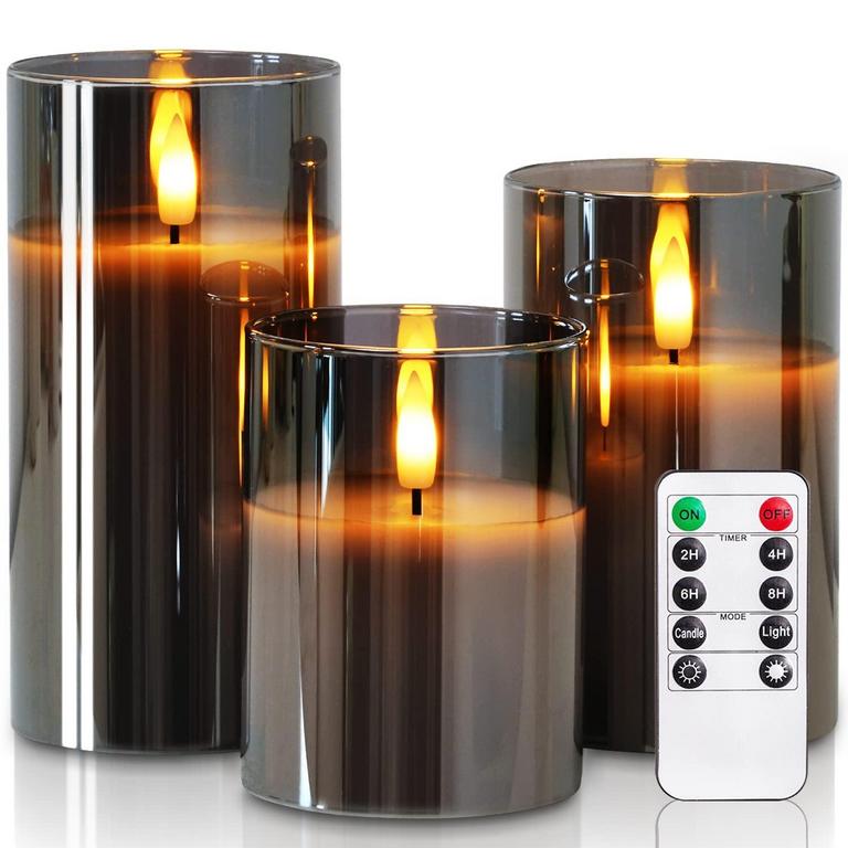 HOMEMORY LED GLASS CANDLES