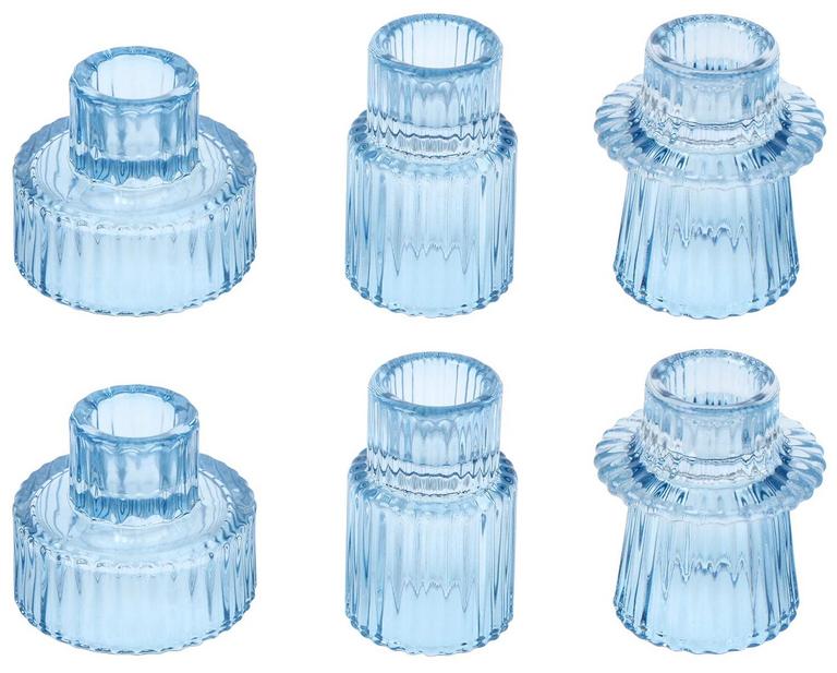 VIXDONOS BLUE CANDLE HOLDERS