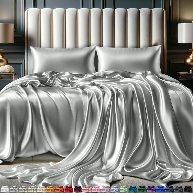 DECOLURE KING SATIN SHEETS 4PC