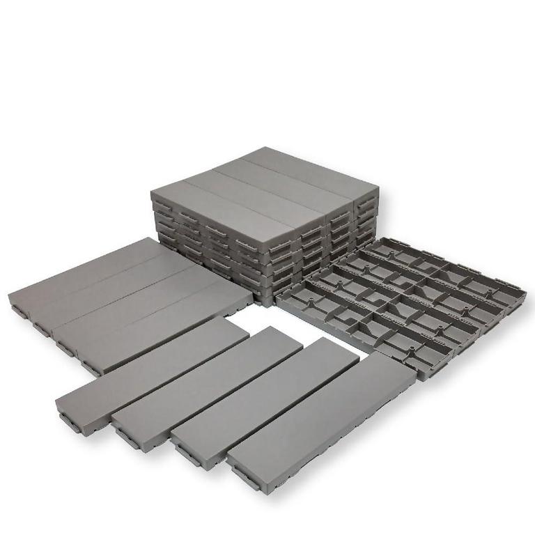 36 12"x3" PLASTIC DECK TILES