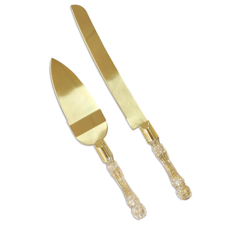 GOLD CAKE SERVER SET