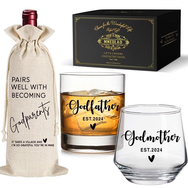 2024 GODPARENTS GIFT GLASS SET 