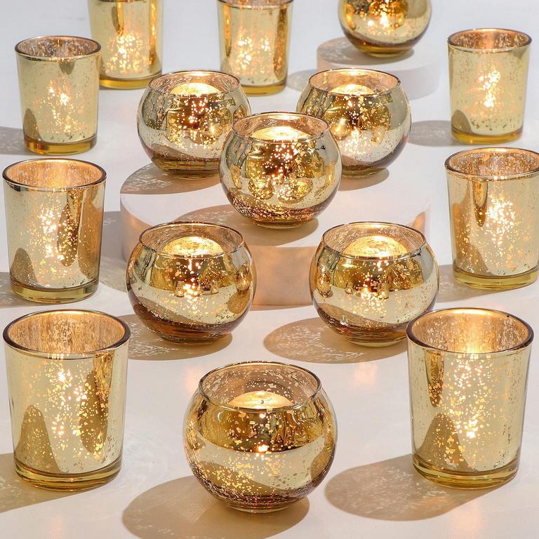 24PC GOLD VOTIVE HOLDERS