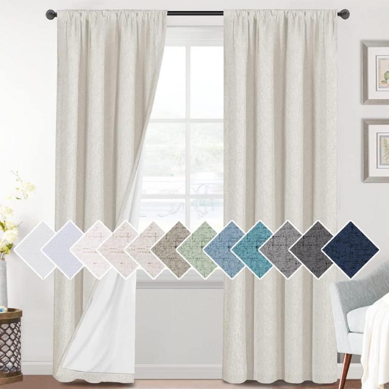 2 H.VERSAILTEX BLACKOUT CURTAINS 42"X84"
