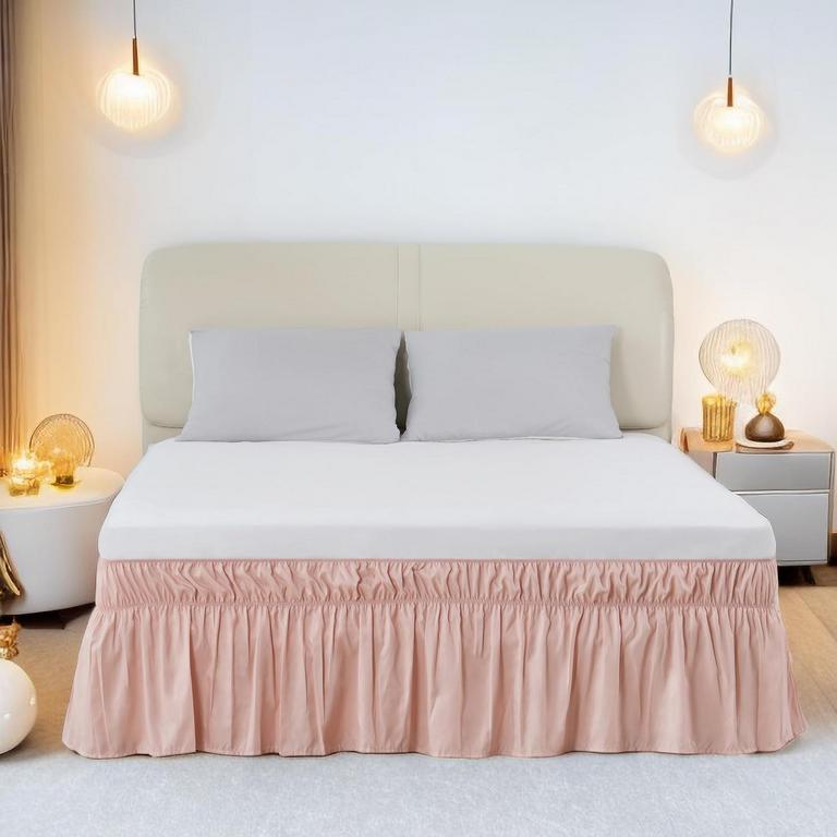 QUEEN 18IN BED SKIRT PINK
