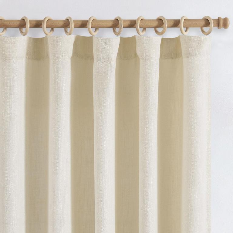 2 JINCHAN BURLAP CURTAINS 50"X84"