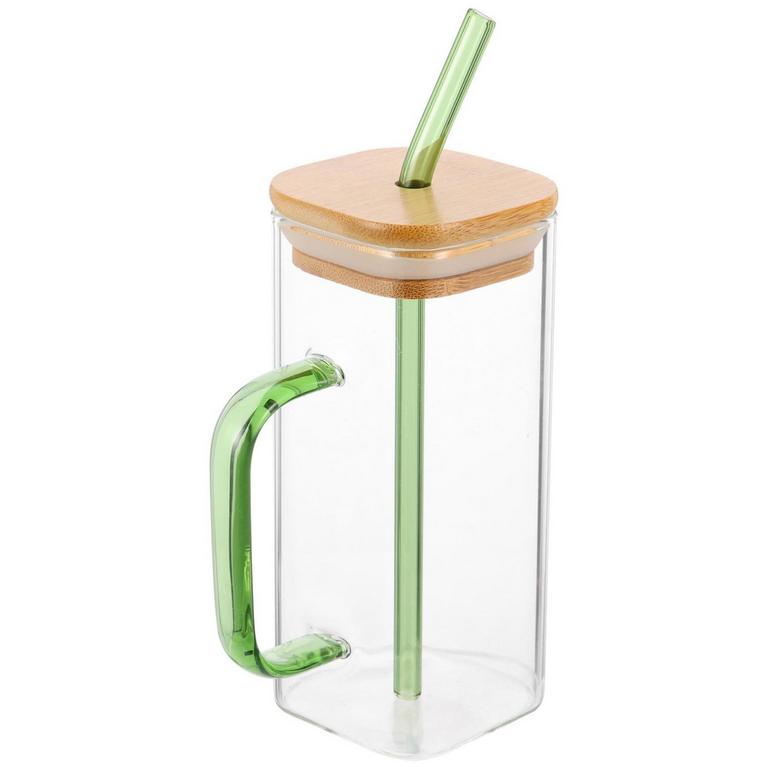 CLEAR GLASS CUPS W/LIDS