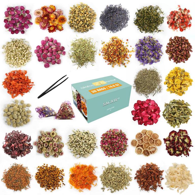 30 BAGS DRIED FLOWERS