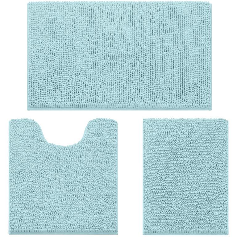 HOMEIDEAS 3PC BATH RUGS