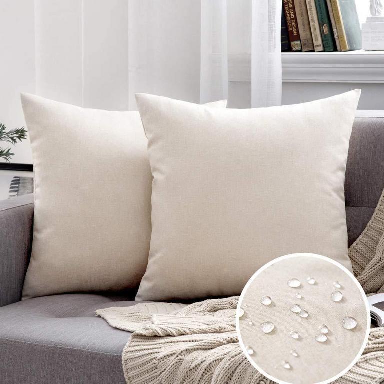 2 MIULEE OUTDOOR PILLOW COVERS 24"X24"