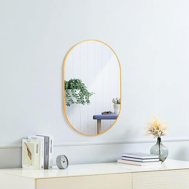 ALUMINUM MIRROR OVAL 12"X16"