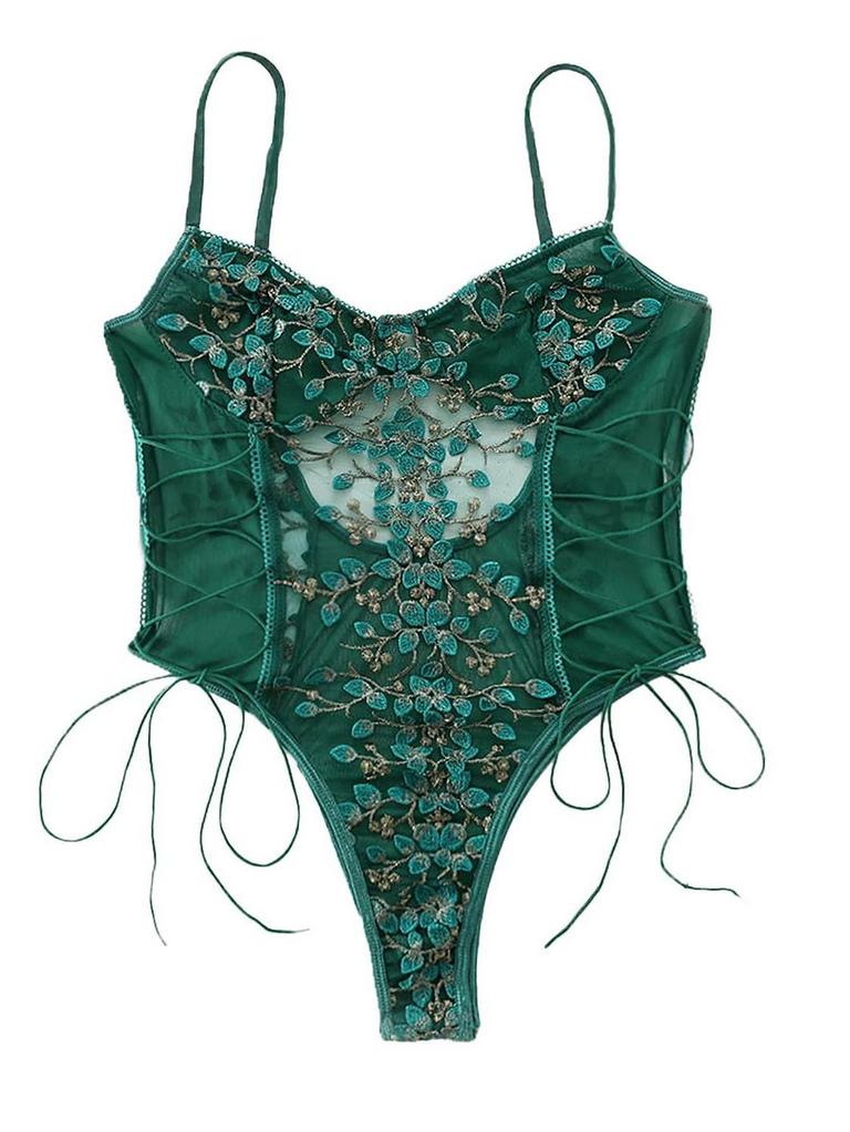 LACE UP TEDDY BODYSUIT