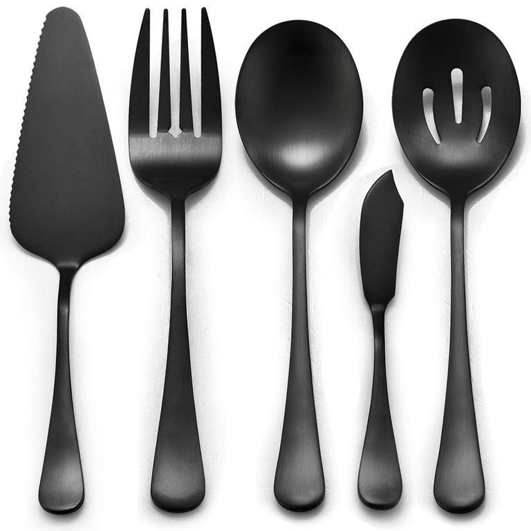 5PC MATTE BLACK UTENSILS