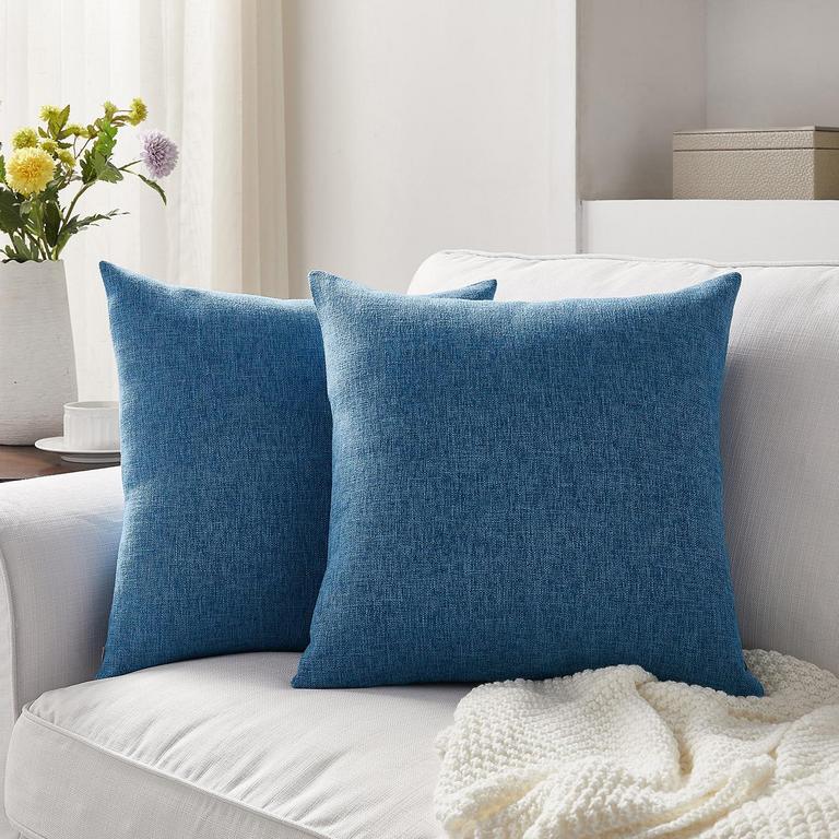 MEEKIO 20IN BLUE PILLOW COVERS