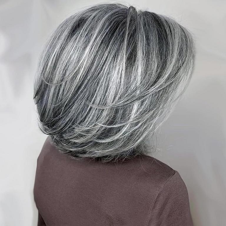 TISHINING GRAY BOB WIGS