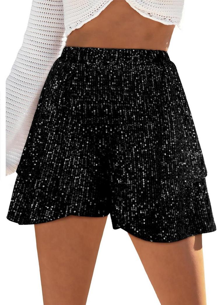 DOKOTOO SEQUIN SHORTS XL