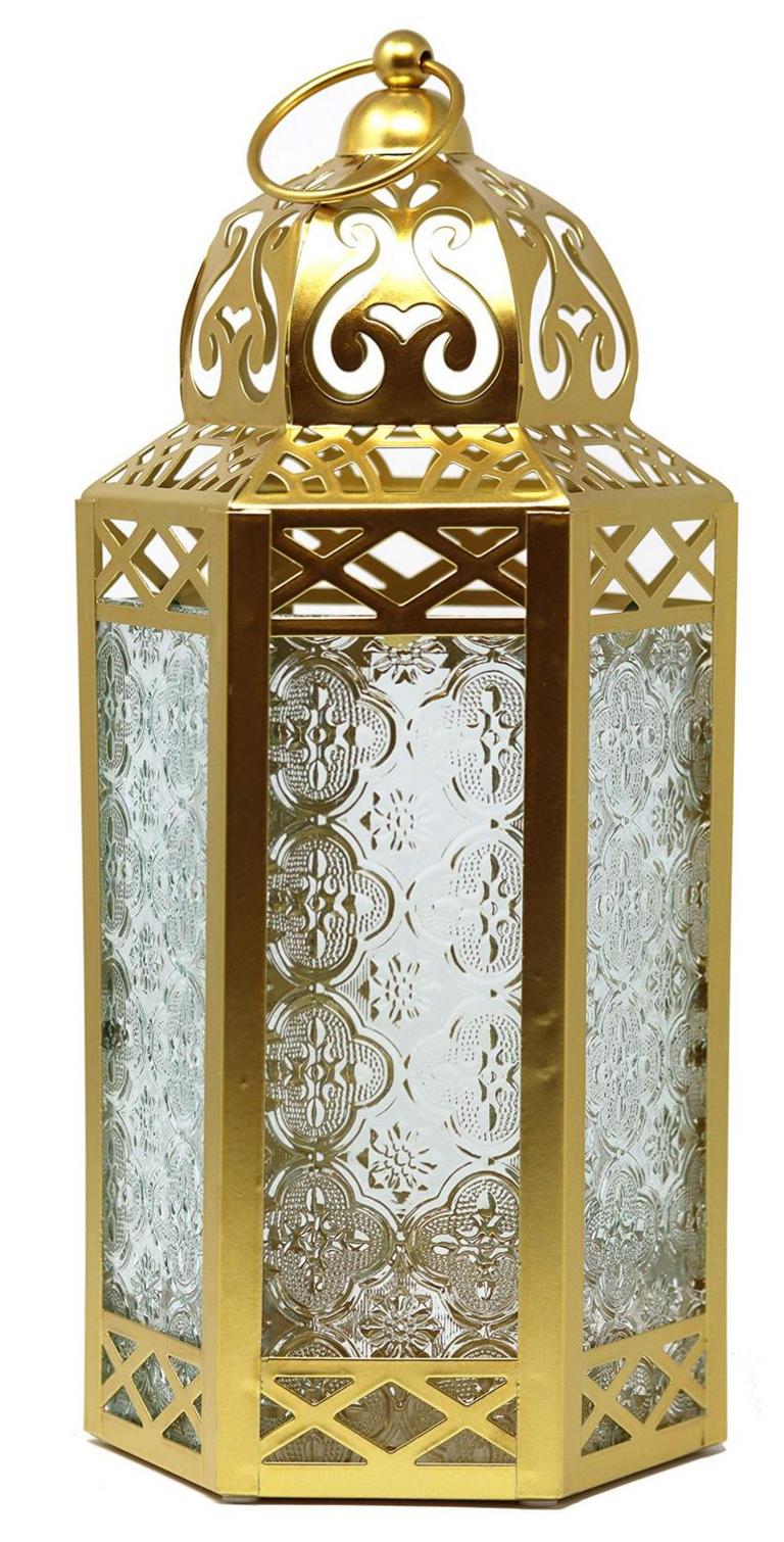 GOLD MOROCCAN LANTERN LAMP
