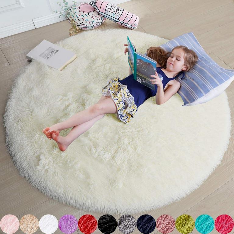 AMDRBIO IVORY ROUND RUG 4'X4'