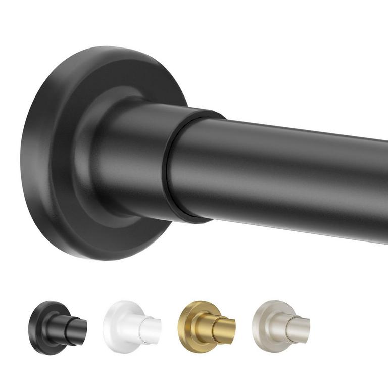 32-80IN BLACK CURTAIN ROD