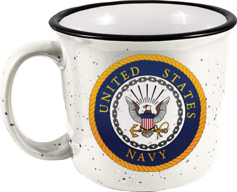 SPOONTIQUES NAVY CAMPER MUG