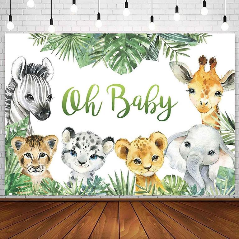 JUNGLE SAFARI BABY BACKDROP
