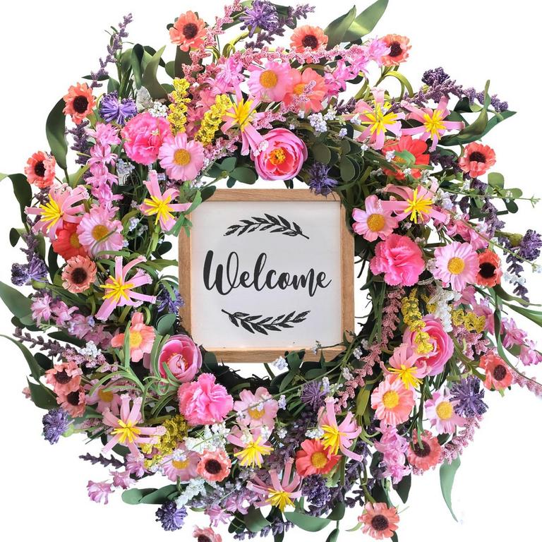 ARTIFICIAL FLOWER WREATH 20"