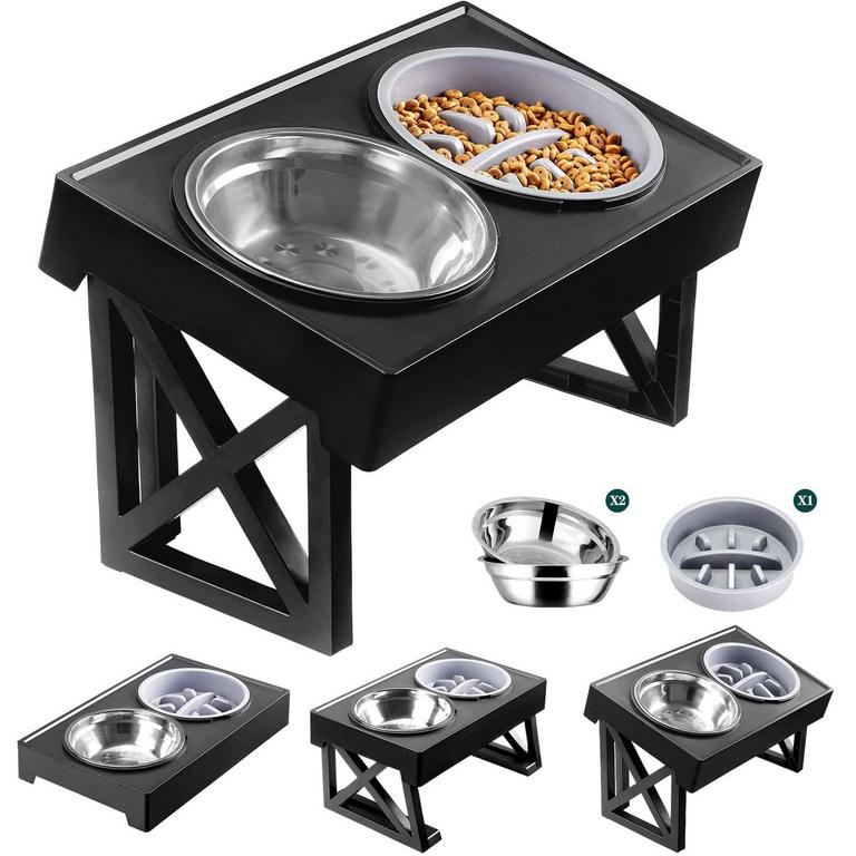 DOG BOWL STAND ADJUSTABLE SET 