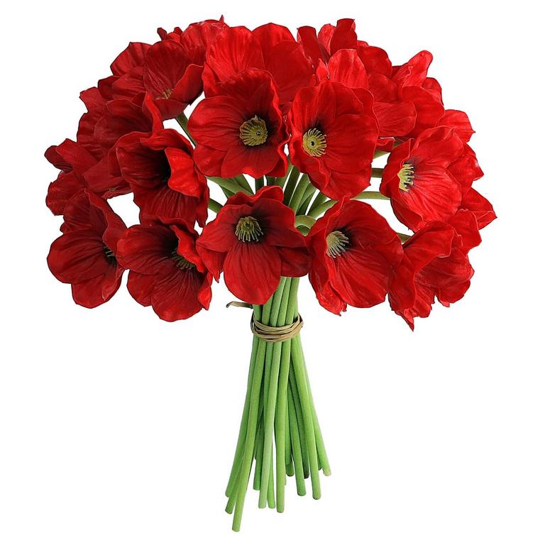 DECPRO POPPY FLOWER 12PCS