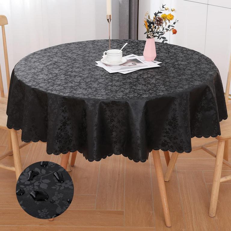 SMIRY 60IN BLACK TABLECLOTH