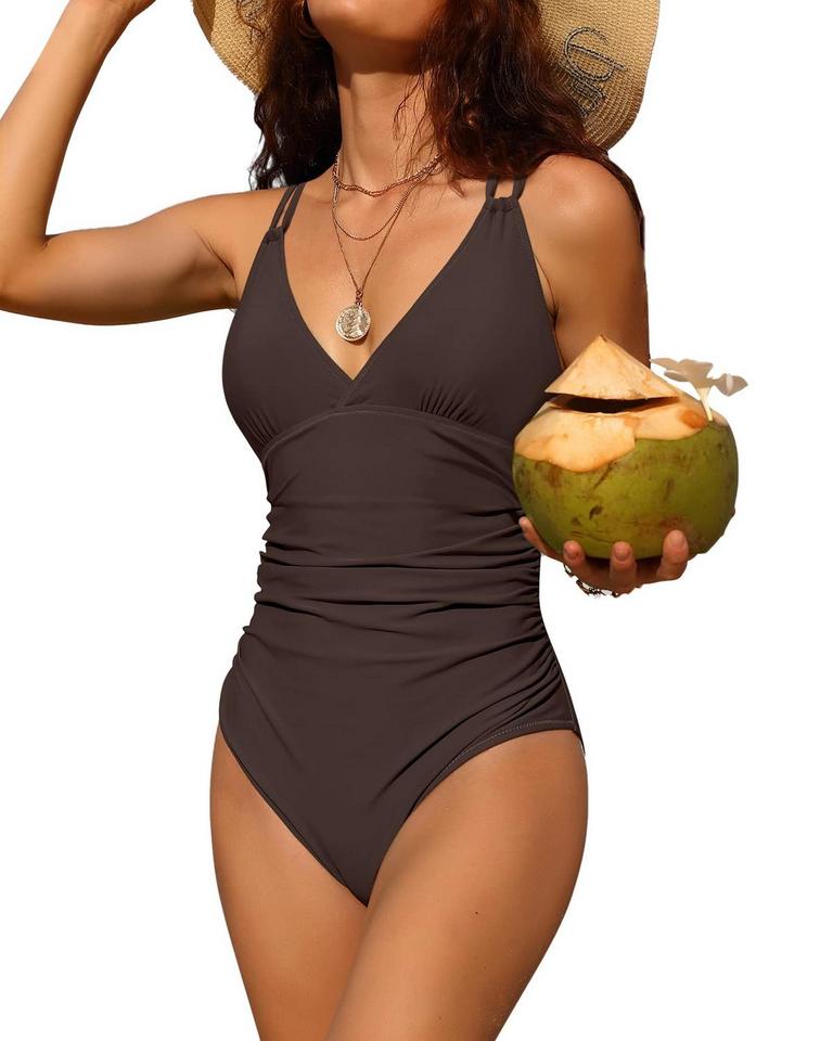 CHARMO L SWIMSUIT COFFEE