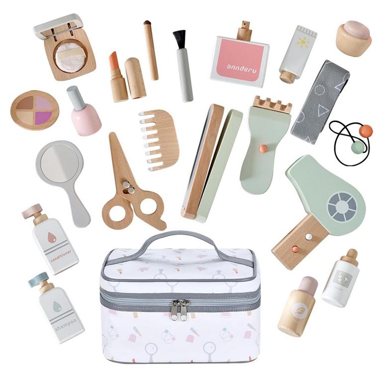 22-PC WOODEN MAKEUP TOY SET
