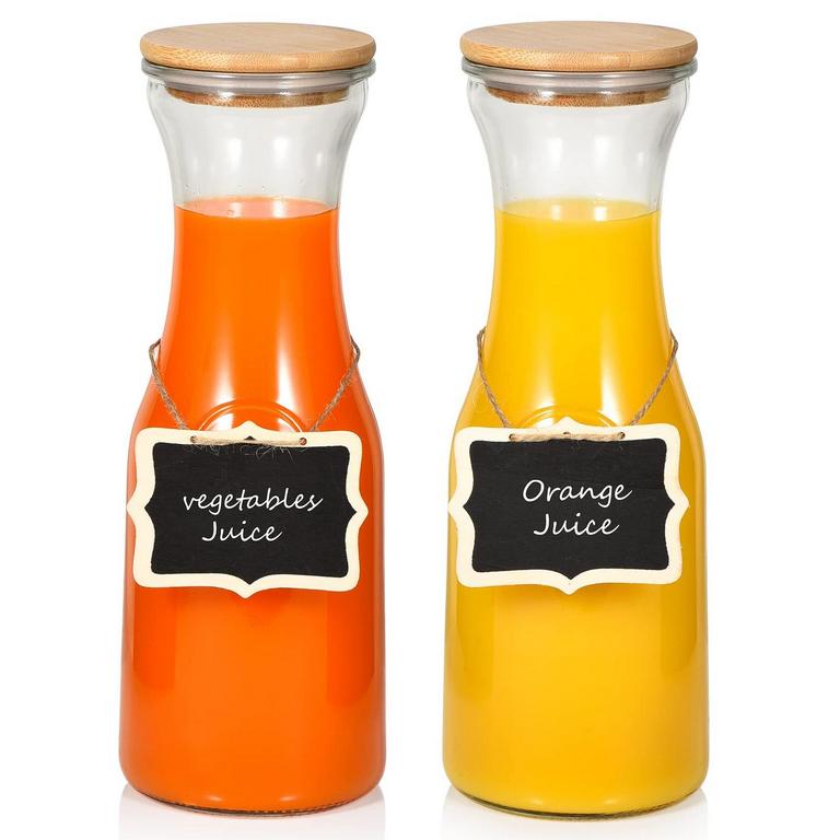 GLASS CARAFE PITCHERS SET