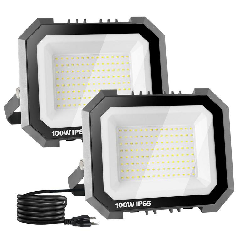 2PK LED 100W FLOODLIGHTS