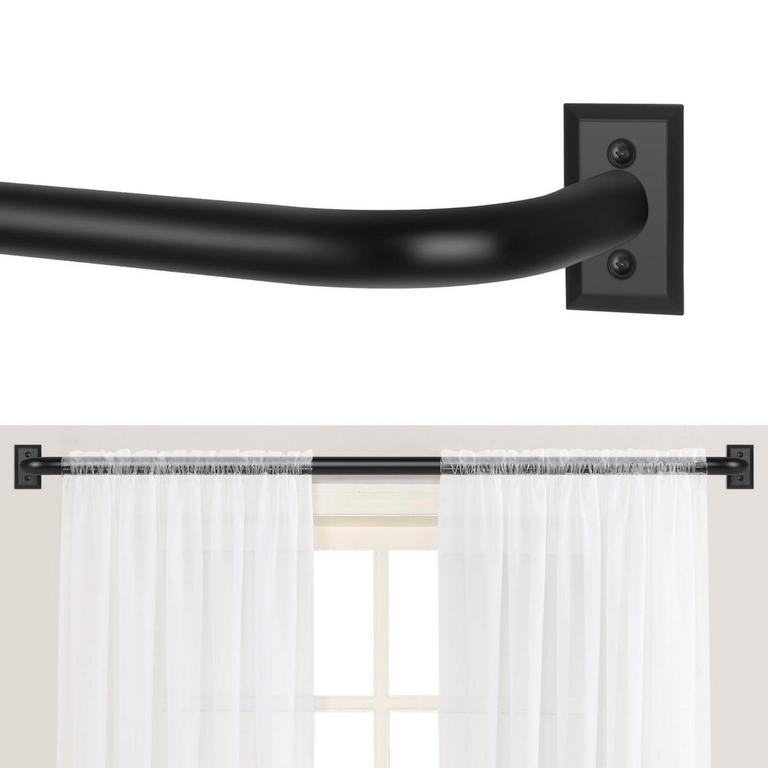 TANGWIN BLACK CURTAIN ROD 28"-48"