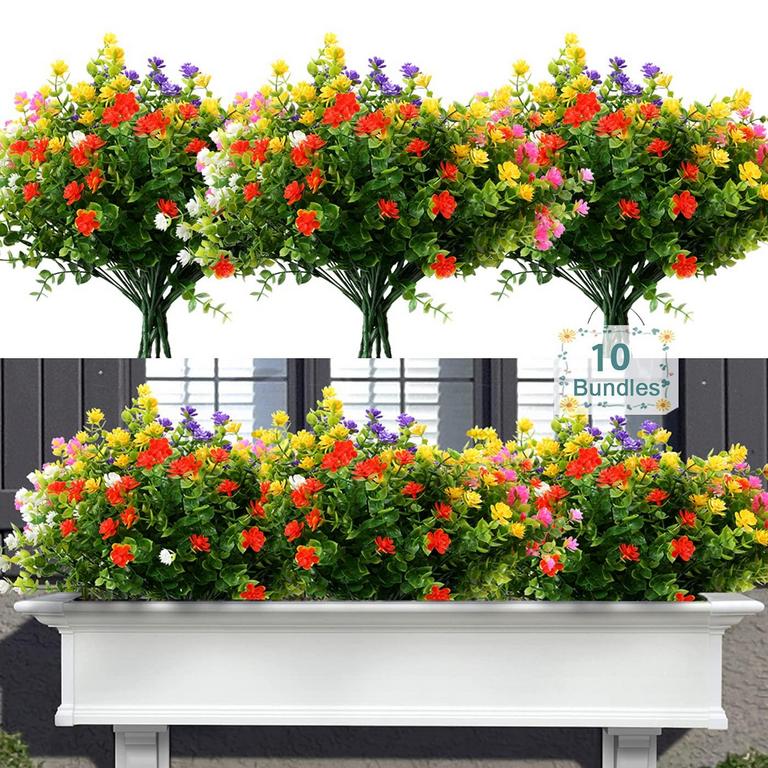 SATEFELLO FAUX FLOWERS 10 BUNDLES 
