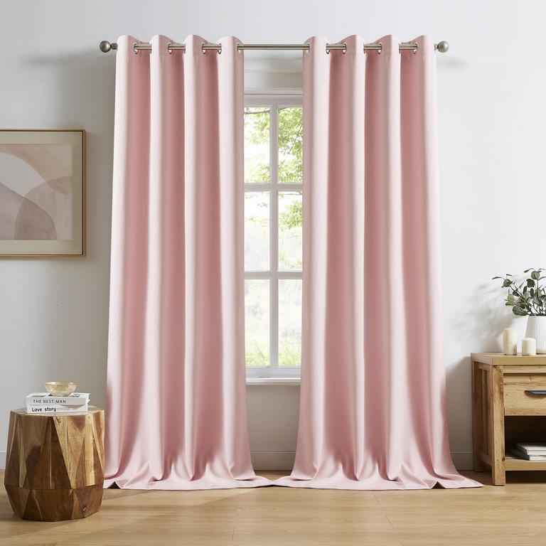 DUALIFE BABY PINK CURTAINS