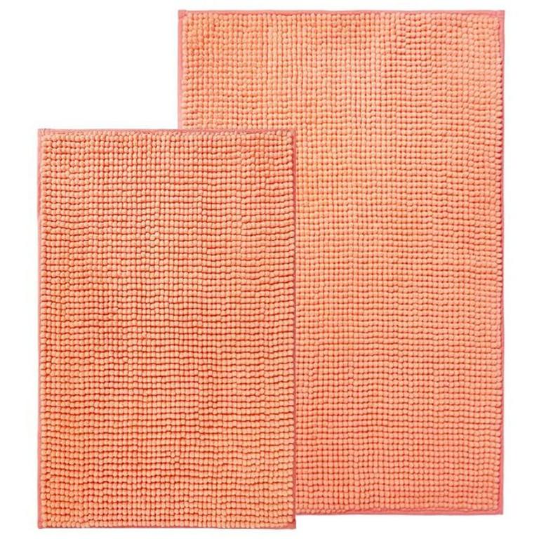 MICROFIBER BATH MAT RUGS 2PK 