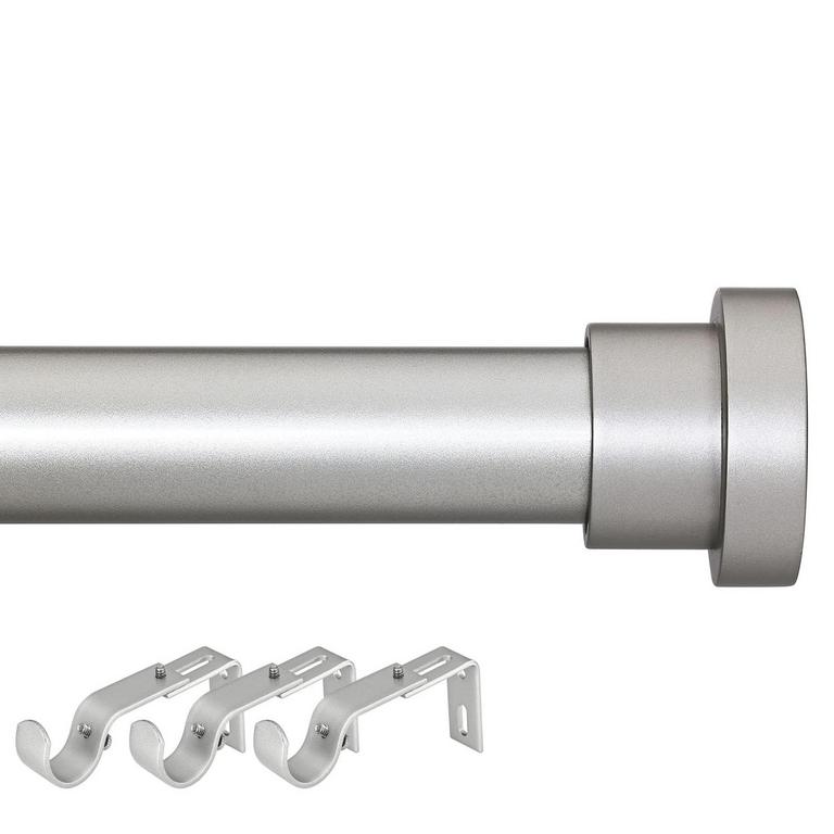 BRIOFOX SILVER CURTAIN RODS SET