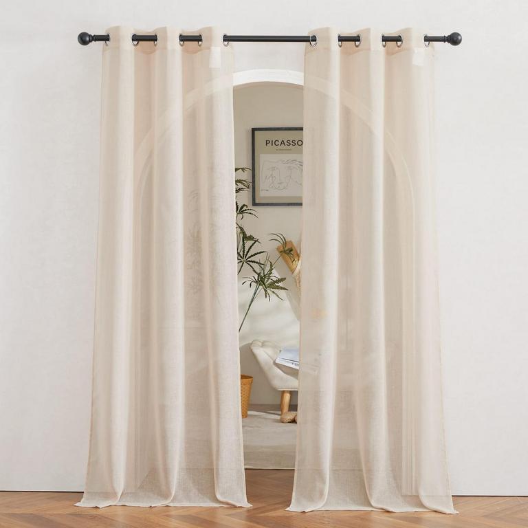 2 NICETOWN BEIGE CURTAINS