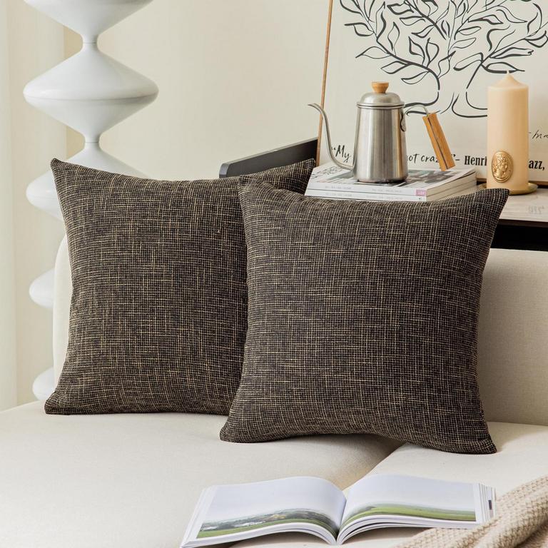 2 KEVIN TEXTILE LINEN CUSHION COVERS