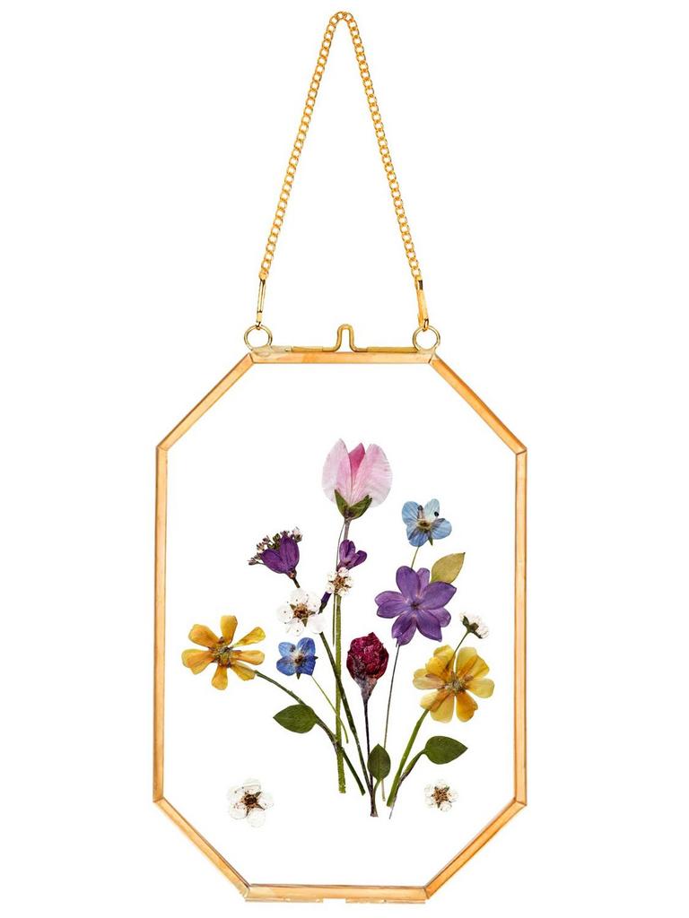 BRASS OCTAGON FLOAT FRAME 4"X6"