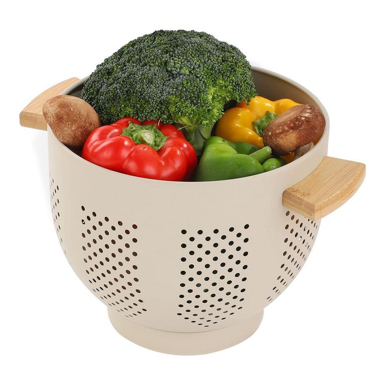 5.5QT WOOD HANDLE COLANDER