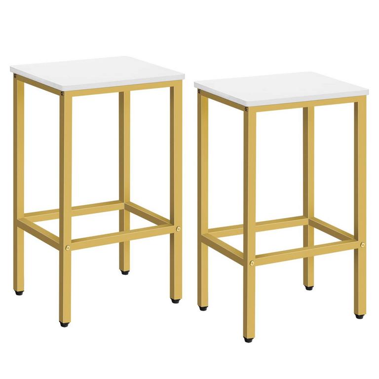 2 BAR STOOLS 25.8IN GOLD