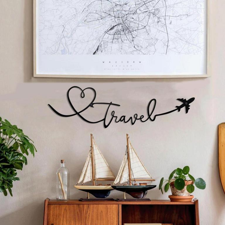 AJQIOMH TRAVEL WALL DECOR 15.8"X4.7"