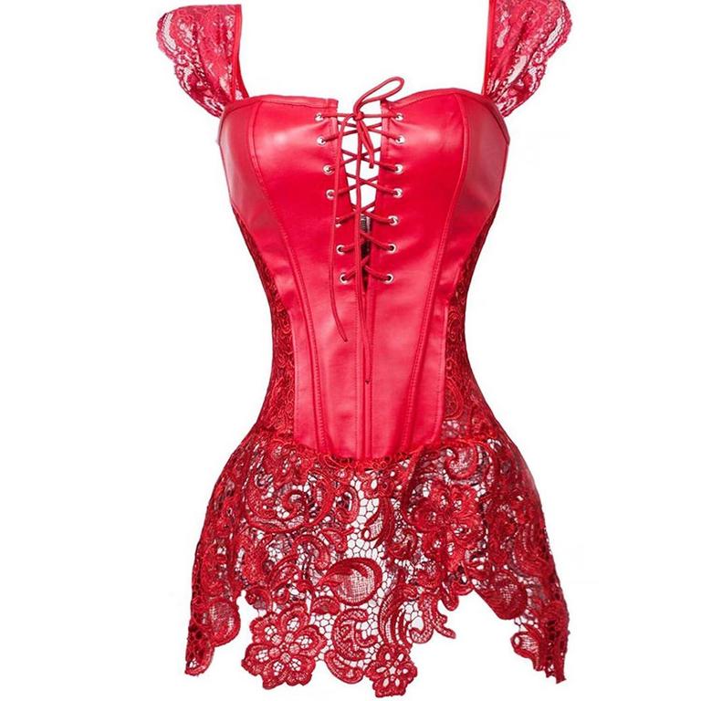 2XL LEATHER STEAMPUNK CORSET