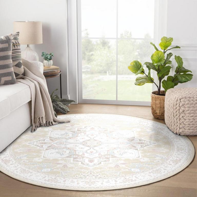 BESTSWEETIE 8FT ROUND RUG