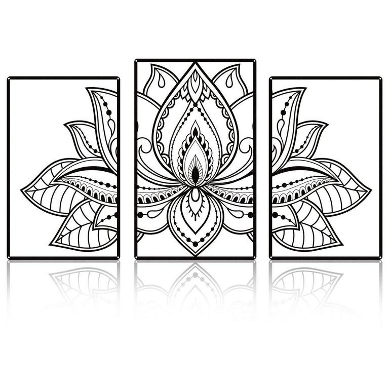 3-PC METAL MANDALA WALL DECOR SET