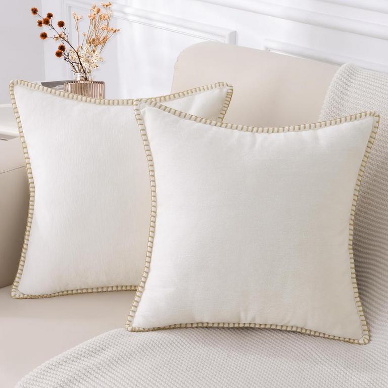 2 CHENILLE PILLOW COVERS