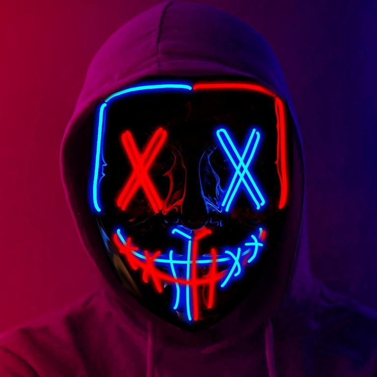 LED HALLOWEEN SCARY MASK