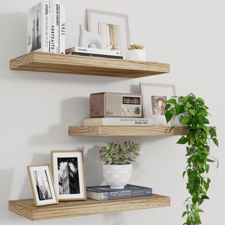 RUSTIC WOOD WALL SHELVES